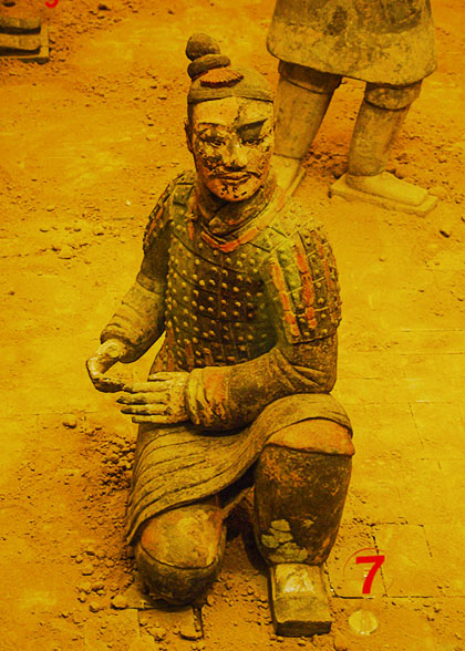 A figure on display in Xi'an Terracotta Army